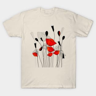 Abstract Flowers T-Shirt